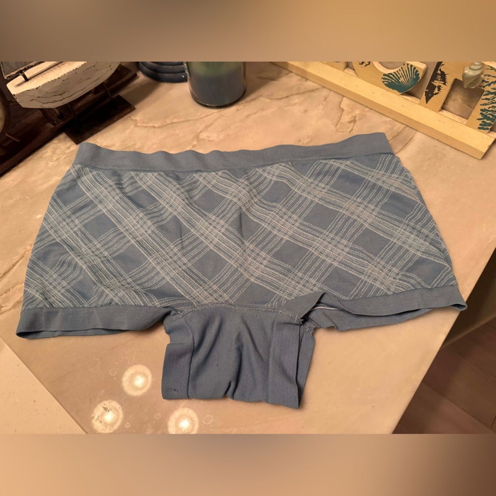 JOYSPUN Blue Plaid Boxer Briefs XL